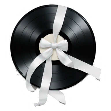  vinyl record with white bow sticker