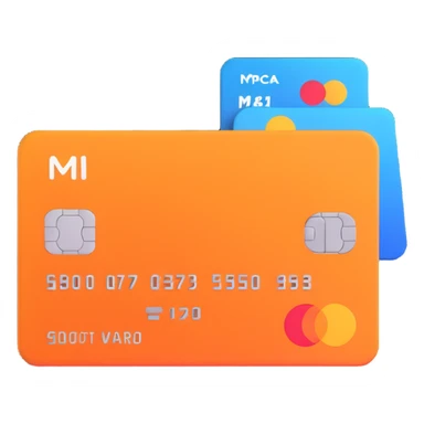 3D style credit card icon, no text sticker