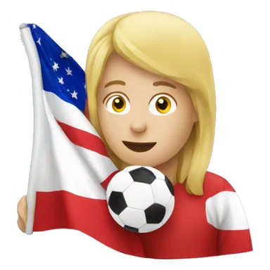 fan soccer with flag sticker