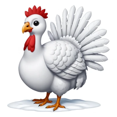 Pretty snow turkey sticker