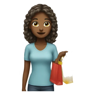 Girl shopping sticker