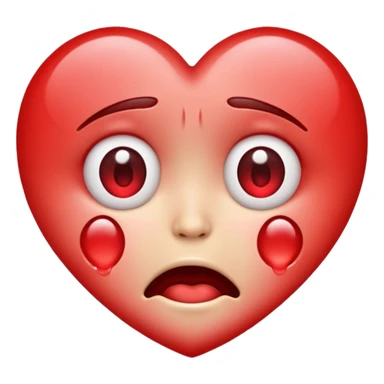 heart eyes emoji but crying  sticker