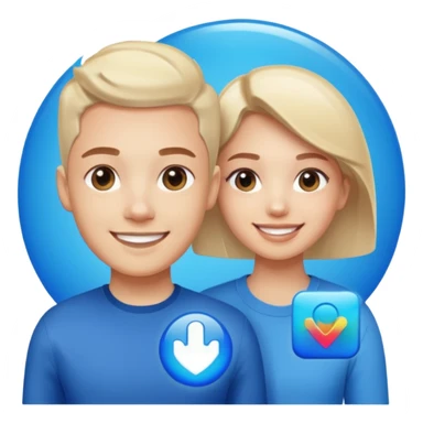 A realistic close-up photo of a professional-looking person smiling, with a blurred high-tech office background. Next to the person's face, there is a floating Instagram Blue Verified Badge. The lighting is cinematic, and the image looks like a high-end profile picture." sticker