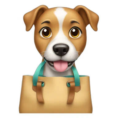 Dog in carrying bag sticker