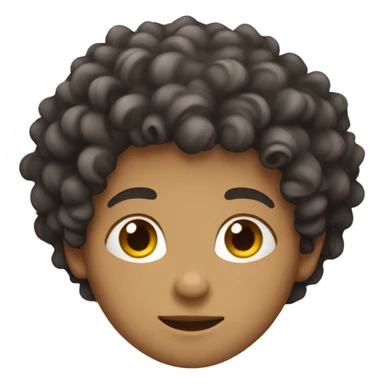 light skin boy with curly hair sticker