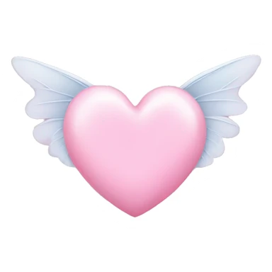 Baby pink heart with fairy wings  sticker