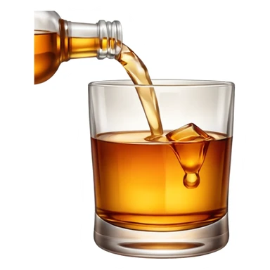 Pouring whisky sticker