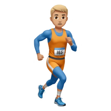 runner finishing a race sticker