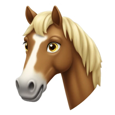 Un cheval avec de grande dents et de tout petites jambes  sticker