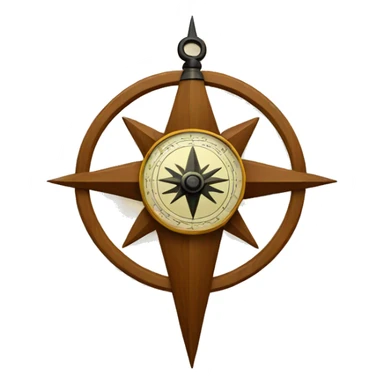 south pointing compass sticker