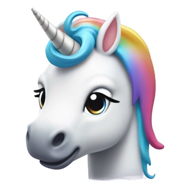 Delfín con cara de unicornio sticker