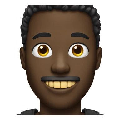 Black man with gold teeth  sticker