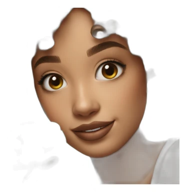 curly girl with brown bob AirPods Pro green sticker