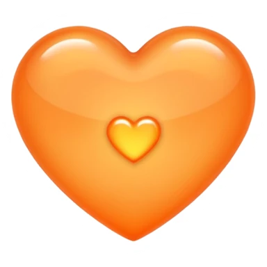 white heart with a soft orange glow sticker