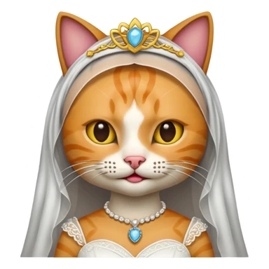 cat bride sticker