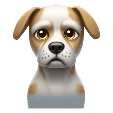 futuristic dog that is sad sticker