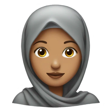 A girl with a hijab and dangle earrings sticker