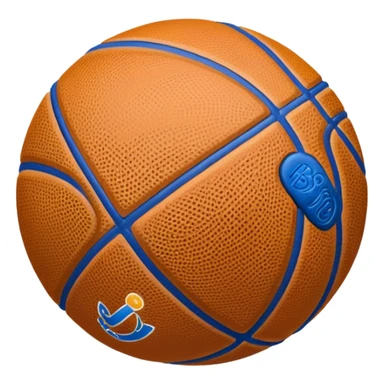 Faça um emoji de uma bola de Basquete branca e nela um símbolo de verificado sticker