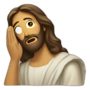 jesus praying inside a dumpster sticker