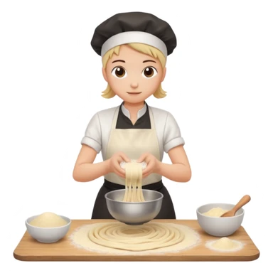 pasta dough making sticker