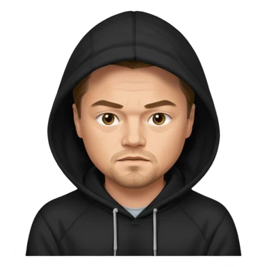 leonardo di caprio wears black hoodie sticker