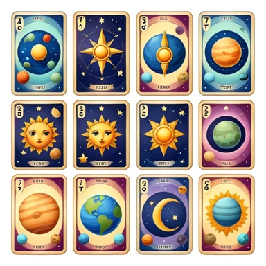 Astrology signs tarot cards planets sticker