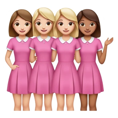 group of cute sorority girls  sticker