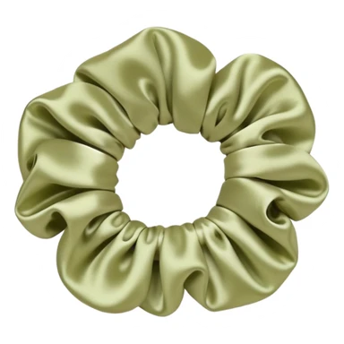 Pale olive silk scrunchie sticker