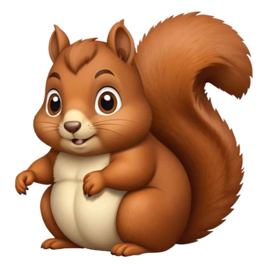 fat squirrel  sticker