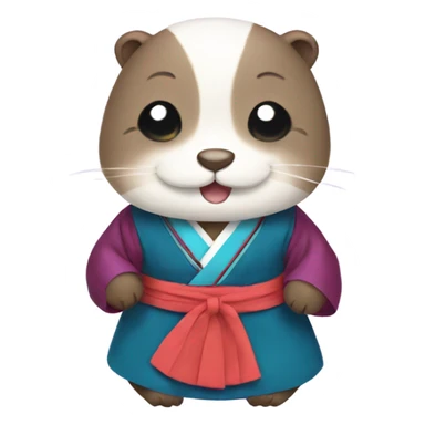 Hanbok otter sticker