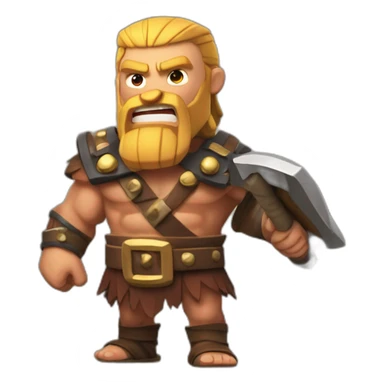 Clash of clans barbarian sticker