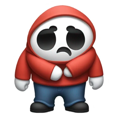 Like a shy guy shrug with a nice guy attitude trying to guilt trip sticker