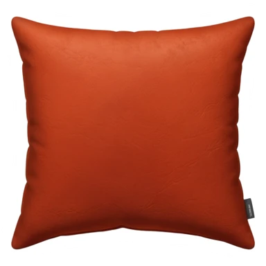 a hyperrealistic sanguine-colored soft expensive cushion-pillow, with a rough ruddy texture and no patterns or no faces sticker