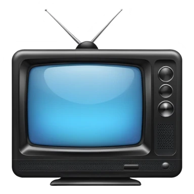 Modern television with flat screen sticker