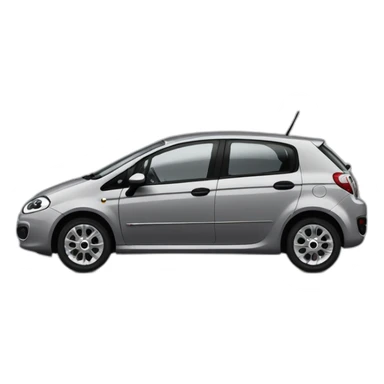 grey fiat grande punto 5 doors sticker