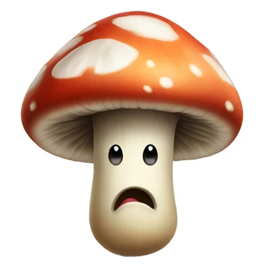 angry face mushroom sticker