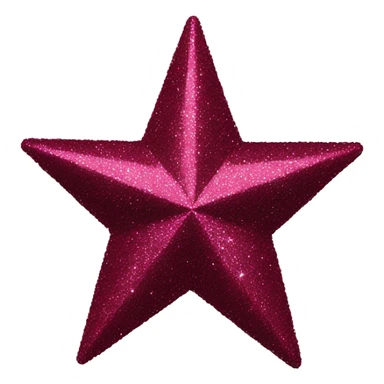 Burgundy Star with Glitter sticker