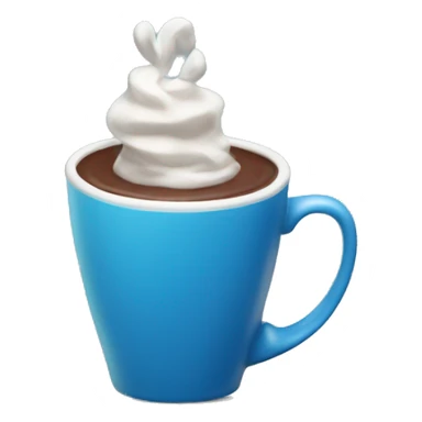 hot choclet blue cup sticker