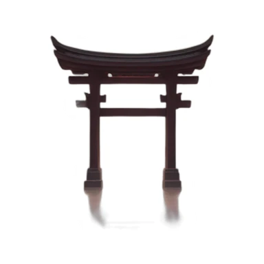 tori gate in front of temple sticker