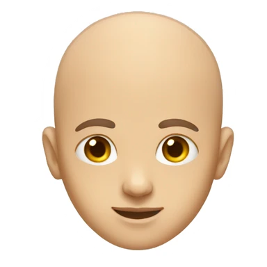 a young bald man sticker