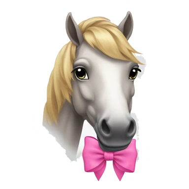 Horse with a Big pink bow sticker