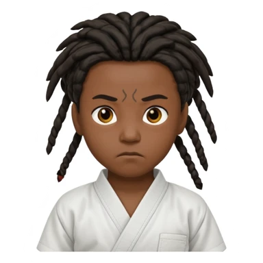 karate kid, black skin, dreadlocks sticker
