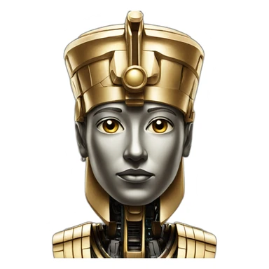 robotic pharaoh ai sticker