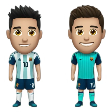 messi y cristiano ronaldo sticker