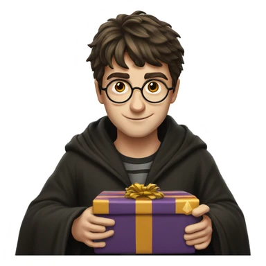 Harry Potter with present  sticker