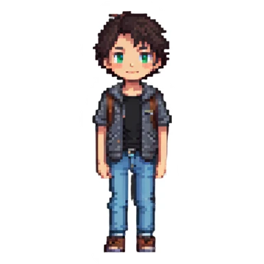 boy with casual clothes sticker