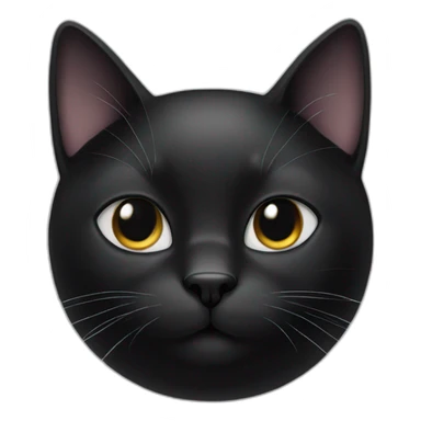 Black cat with one white chop sticker