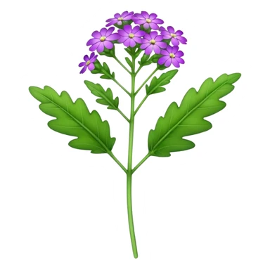 single Verbena stem sticker