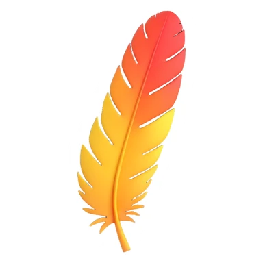 a small feather that describes the word tenderness sticker