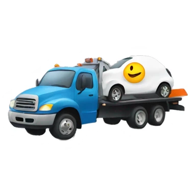 car on tow truck sticker